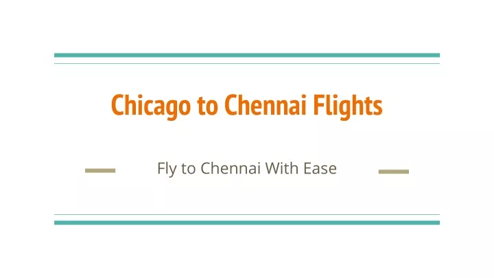 chicago to chennai flights