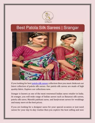Best Patola Silk Sarees