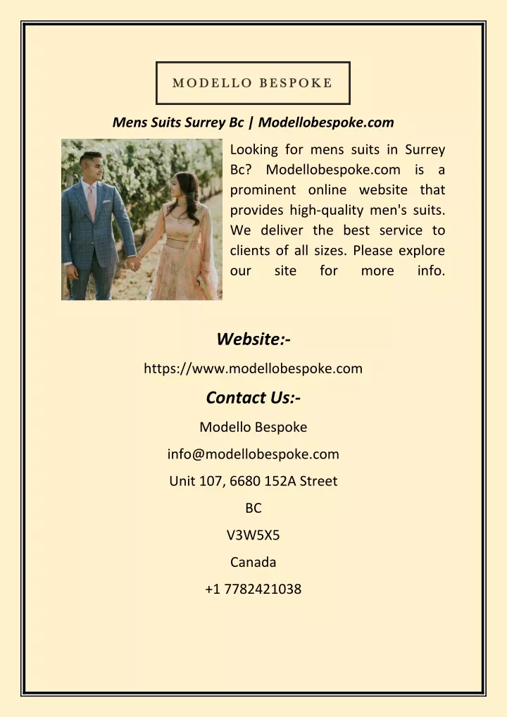 mens suits surrey bc modellobespoke com