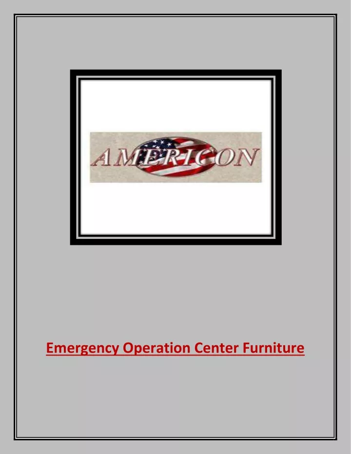 emergency operation center furniture