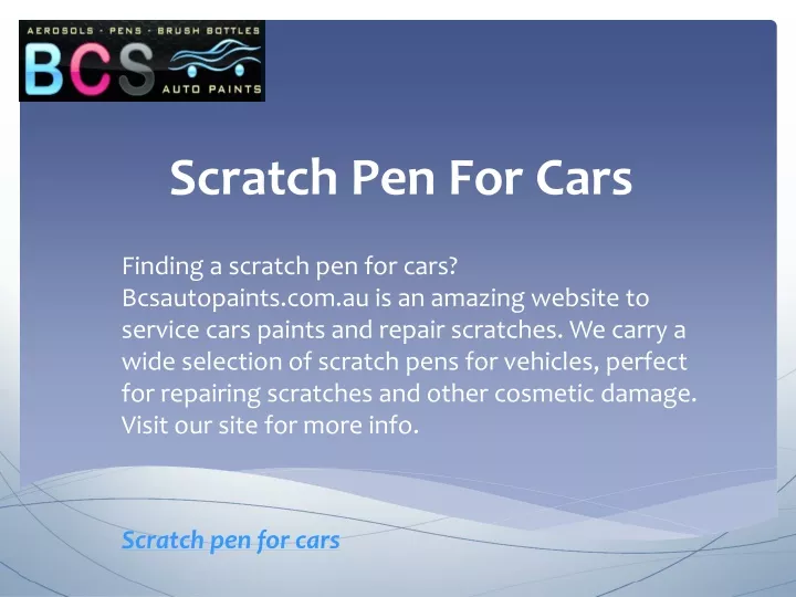 scratch pen for cars