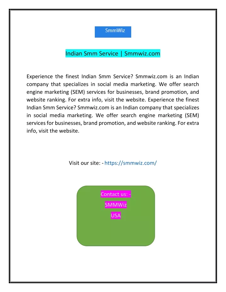 indian smm service smmwiz com