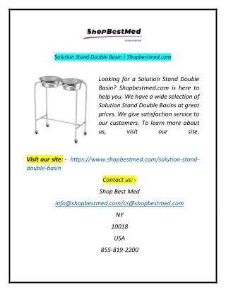 solution stand double basin shopbestmed com