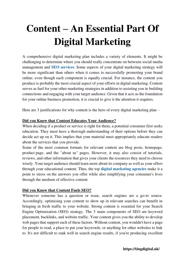 content an essential part of digital marketing