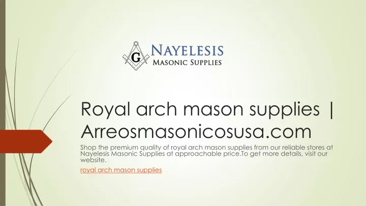 royal arch mason supplies arreosmasonicosusa com