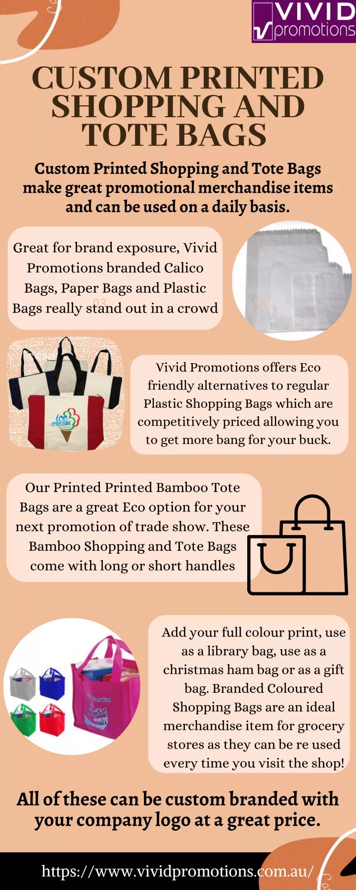 custom printed shopping and tote bags custom