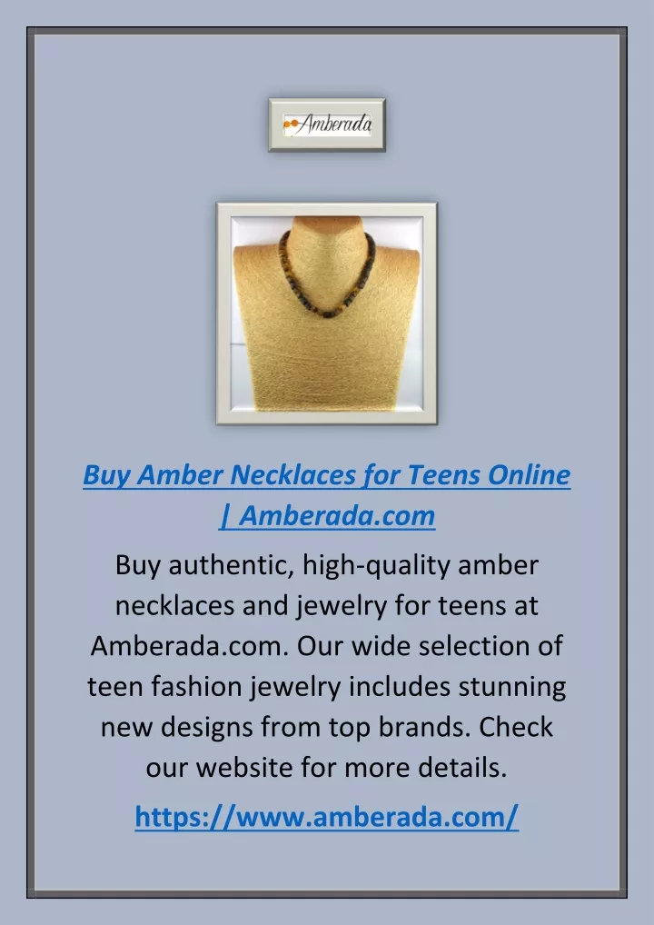 buy amber necklaces for teens online amberada com