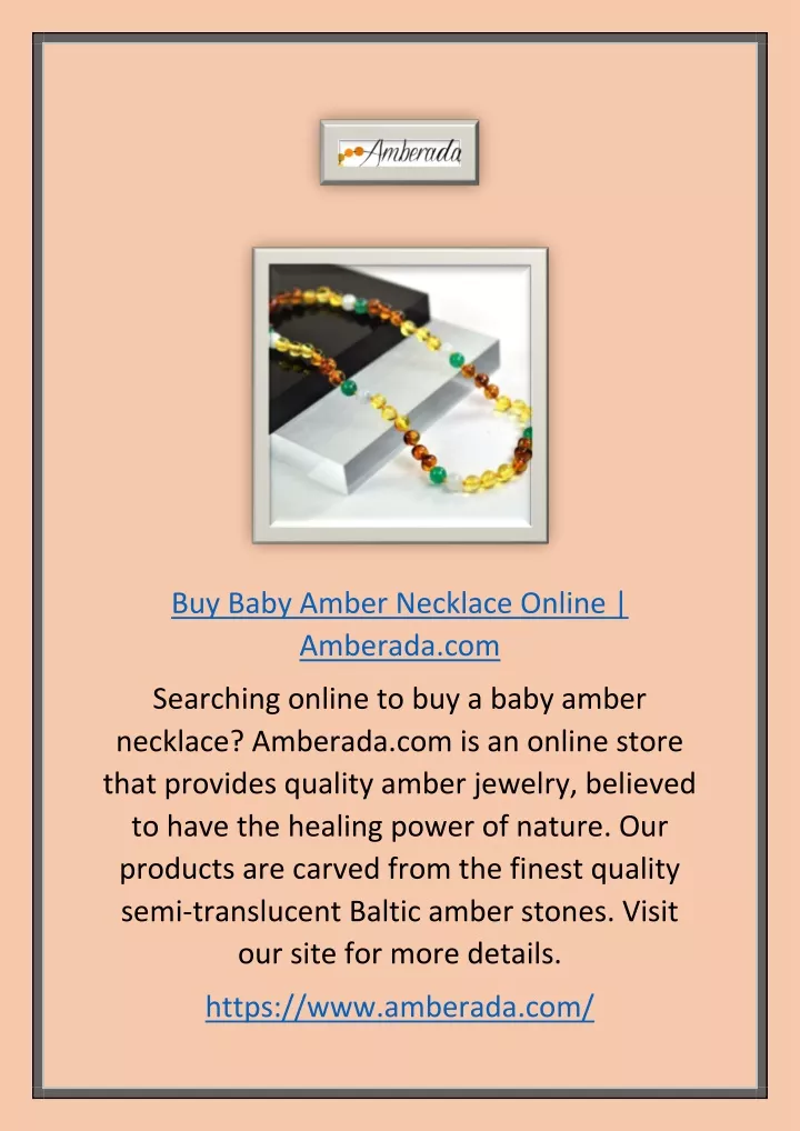 buy baby amber necklace online amberada com