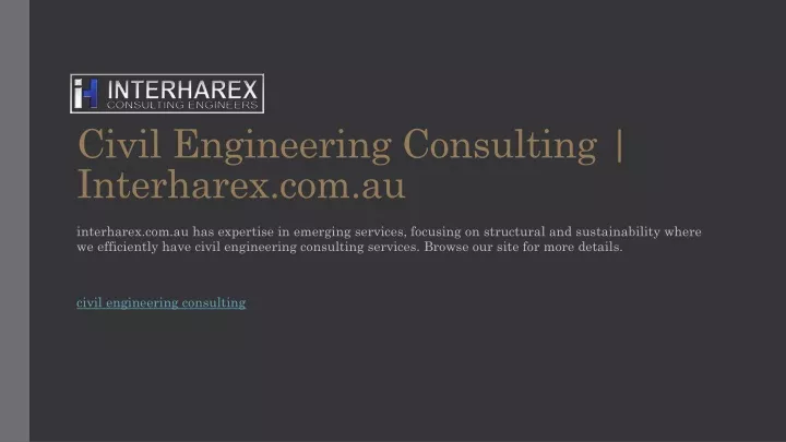 civil engineering consulting interharex com au