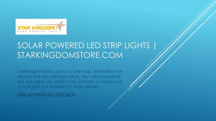 solar powered led strip lights starkingdomstore com