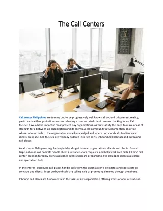 the call centers the call centers