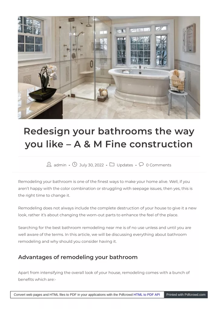 redesign your bathrooms the way you like a m fine