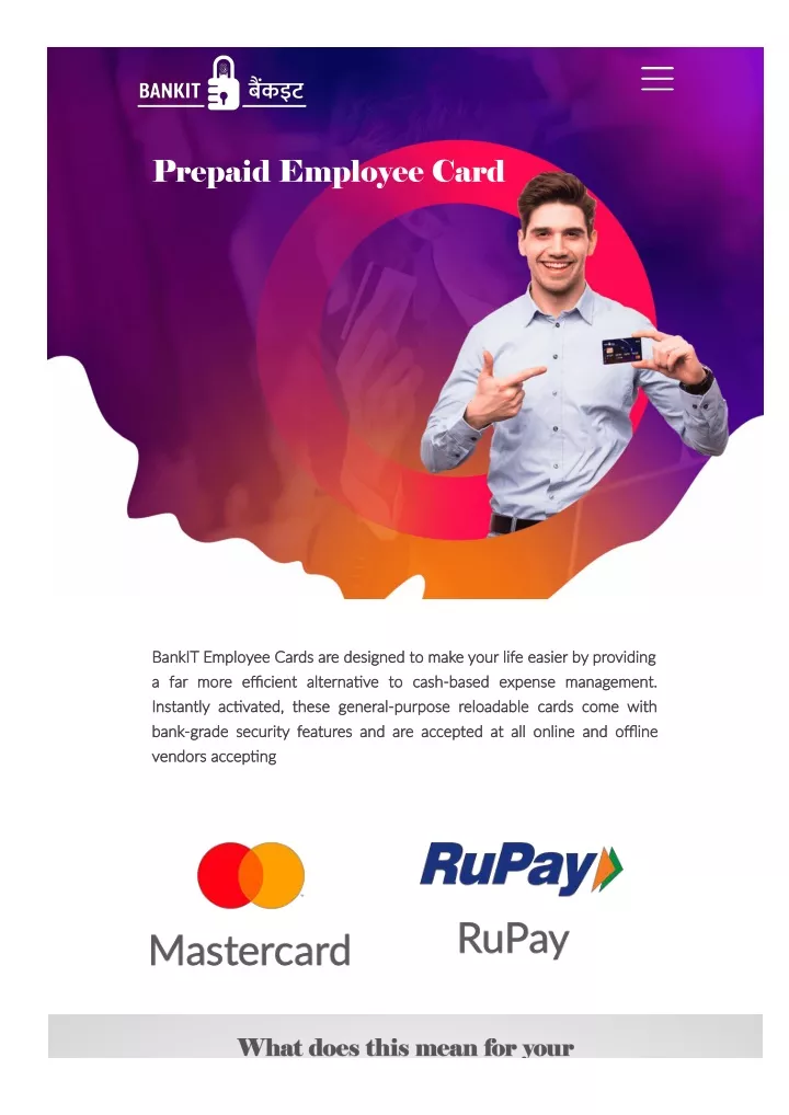 prepaid employee card