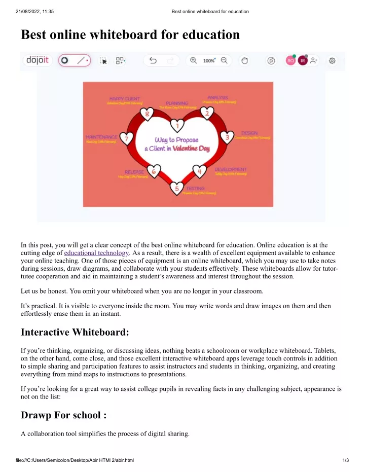 PPT - Best online whiteboard for education PowerPoint Presentation ...