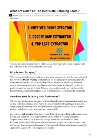 what are some of the best data scraping tools