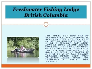 Freshwater Fishing Lodge British Columbia