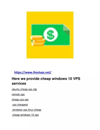 top cheap windows 10 VPS