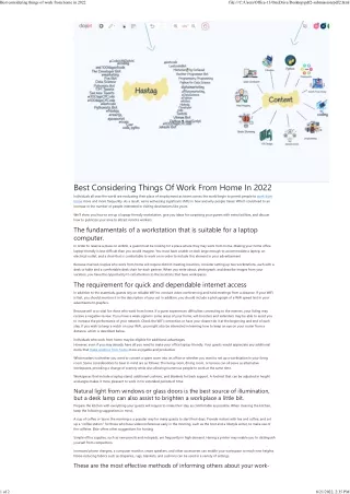 best considering things of work from home in 2022