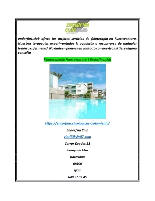 Fisioterapeuta Fuerteventura  Endorfina.club