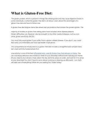 what is gluten free diet the gluten protein which