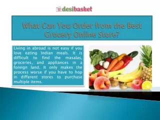 What Can You Order from the Best Grocery Online Store?