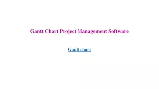 gantt chart project management software