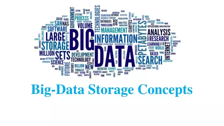 big data storage concepts