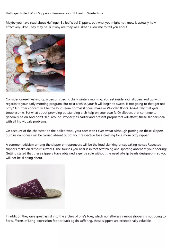 haflinger boiled wool slippers preserve your