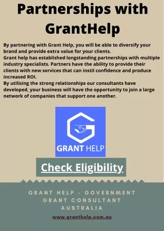 Partnerships with GrantHelp