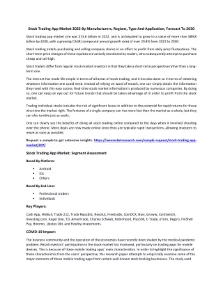 stock trading app market 2022 by manufacturers
