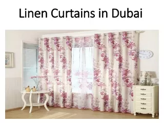 linen curtains in dubai