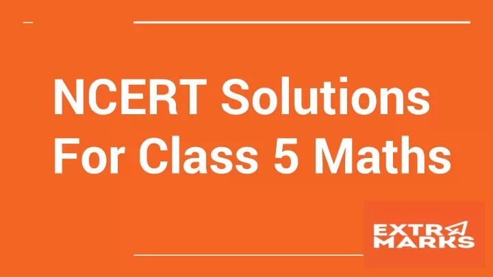 ncert solutions for class 5 maths