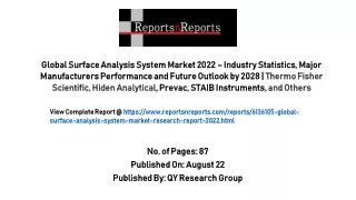 Surface Analysis System Market