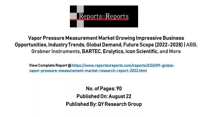 no of pages 90 published on august 22 published by qy research group