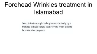 Forehead Wrinkles treatment in Islamabad