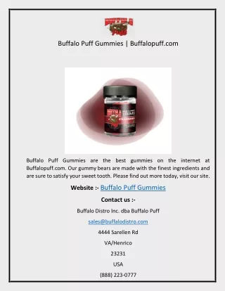 Buffalo Puff Gummies  Buffalopuff