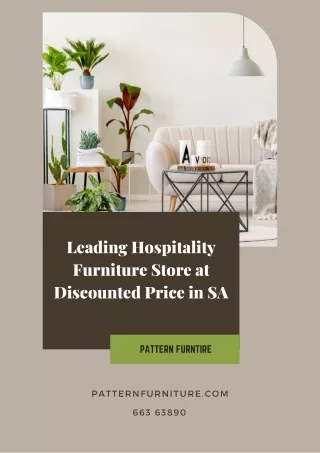 Leading Hospitality Furniture Store at Discounted Price in SA