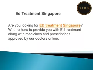 Ed Treatment Singapore