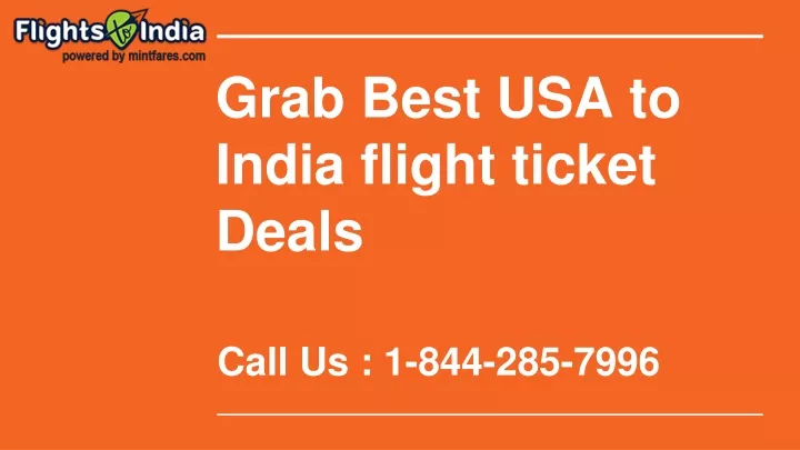 grab best usa to india flight ticket deals