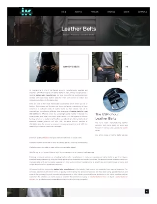 Leather Belts Manufacturer