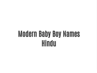 modern baby boy names hindu