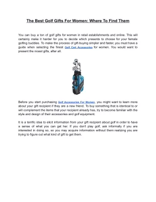 The Best Golf Gifts For Women_ Where To Find Them