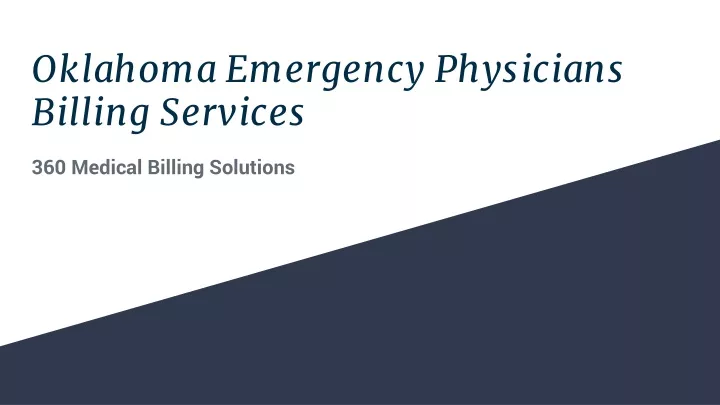 oklahoma emergency physicians billing services