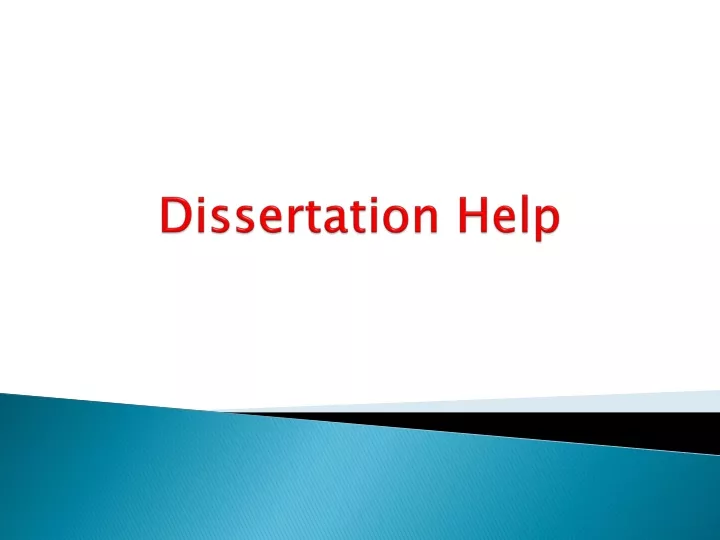 dissertation help