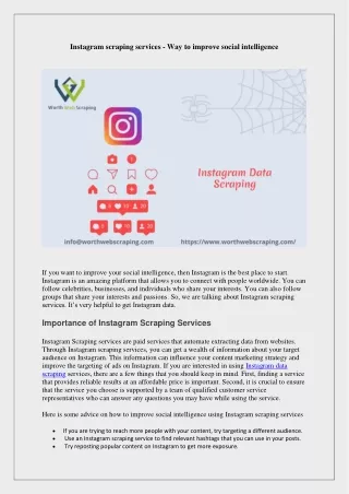 Instagram data scraping