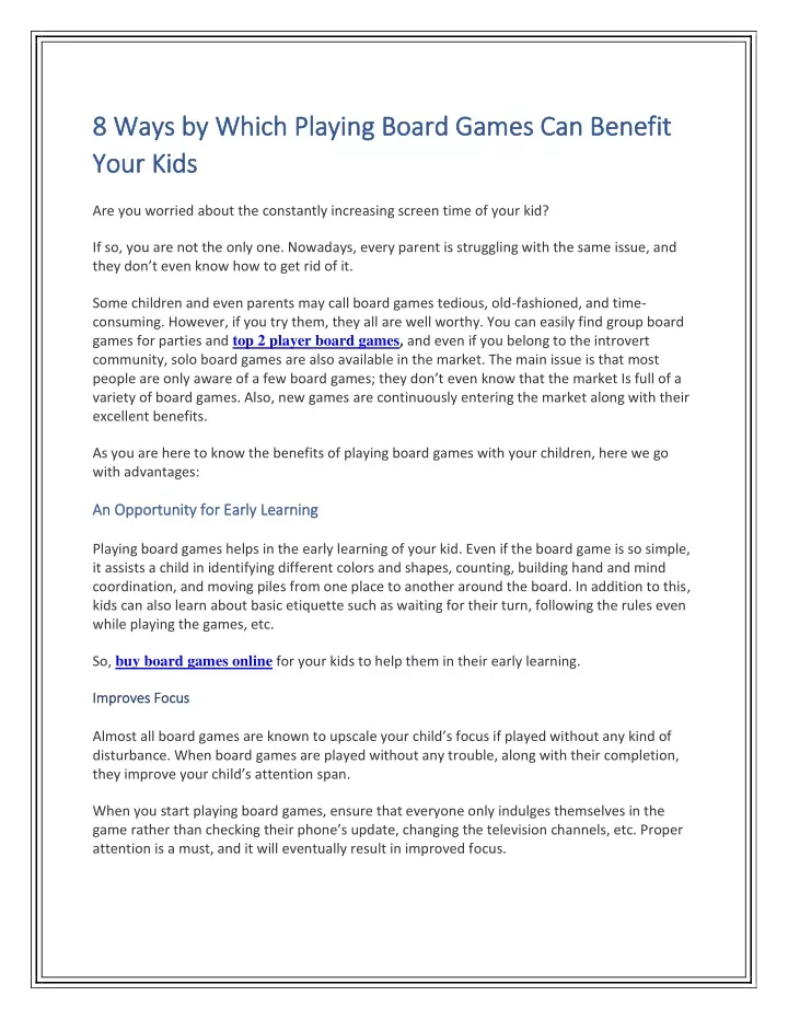 8 ways by which playing board games can benefit