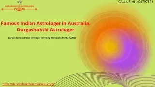 Durgashakthi Astrologer Famous Indian Astrologer in Australia