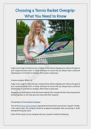 choosing a tennis racket overgrip choosing