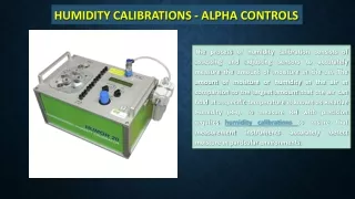 Humidity Calibrations - Alpha Controls