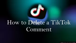 How to delete a TikTok comment -
